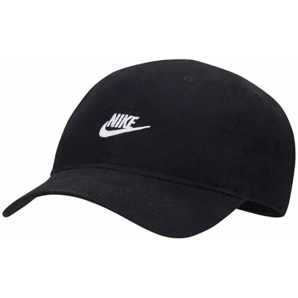 Nike Swoosh Black White Logo Child Youth (4-7) Adjustable Baseball Cap Hat